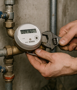 Демонтаж старого теплосчетчика